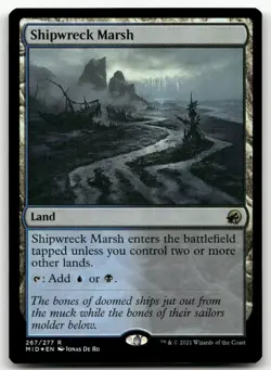 Shipwreck Marsh #267 (Foil) (NM) Midnight Hunt MID Magic MTG - Image 1