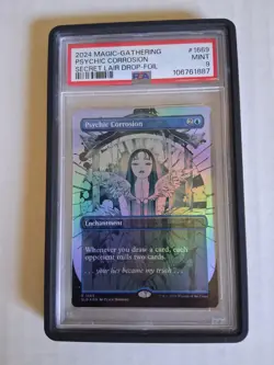 2024 MTG #1669 Psychic Corrosion PSA 9 MT Secret Lair Drop Foil Peach Momoko GG - Image 1