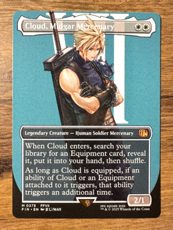 Magic MTG Final Fantasy Cloud Midgar Mercenary #375 *NON-FOIL* Borderless Mythic - Image 1