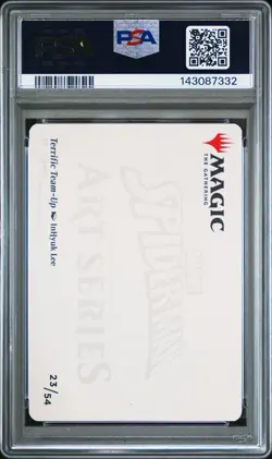 2025 MTG SPIDER-MAN Art Series TERRIFIC TEAM-UP #23 PSA 10 NOTE: GOLD Stamp‼ - Image 2
