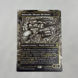 Donatello, Mutant Mechanic (Borderless) (Gold-Stamped Signature) 302 MTG TMNT - Image 3