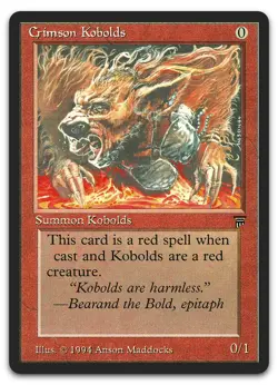 Crimson Kobolds (LP) Legends LEG Magic MTG - Image 1