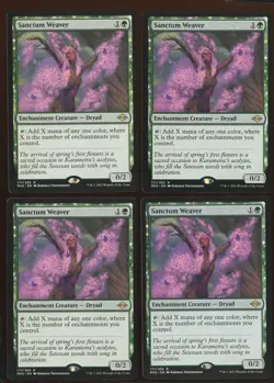 4x Sanctum Weaver Rare Ex/NM Modern Horizons 2 MH2 Playset Magic Gathering MTG - Image 1