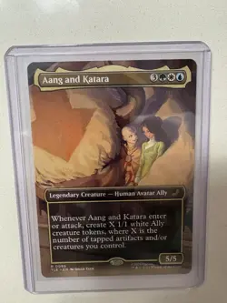 Magic: The Gathering Aang and Katara Borderless Rare Legendary Creature Eternal… - Image 1