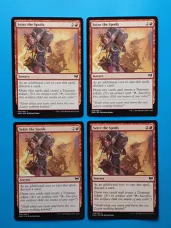 MTG 4x Seize the Spoils x4 NM Kaldheim Magic Playset - Image 1