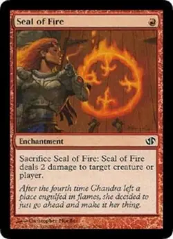 1 x Seal of Fire - Duel Decks: Jace vs Chandra - Light Play - MTG - Image 1