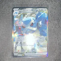Pokemon Steven's Metagross ex EX Full Art Holo Card #289/217 Metal Type - Image 1