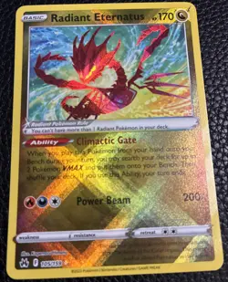 Pokemon TCG Radiant Eternatus 105/159 Crown Zenith Ultra Rare Holo NM - Image 1