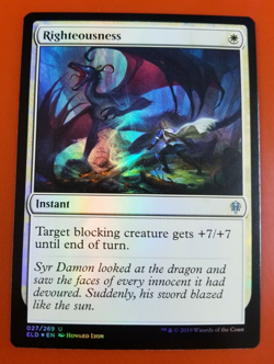 1x Righteousness | FOIL | Throne of Eldraine | MTG Magic Cards - Image 1