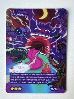 Scalpgar (Gengar) 91/90 - Set Hit Holo - Pokedoodles Set 1 Fan Art- Pokemon - Image 1