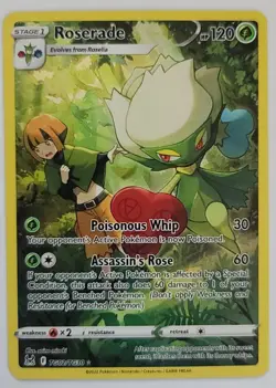 Pokemon Lost Origin Roserade TG02/TG30 Pokemon Trainer Gallery Card - Image 1