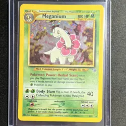 Pokemon Meganium Holo Rare 100HP Neo Genesis 10/111 English Card 2000 LP - Image 1