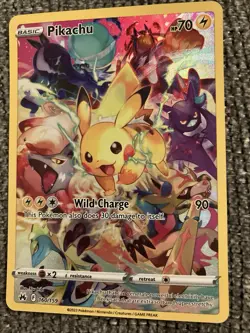 Pokemon Pikachu 160/159 Crown Zenith Secret Rare Holo Basic 70 HP Wild Charge - Image 1
