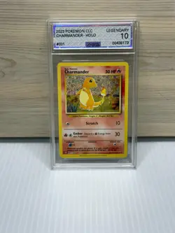 2023 Pokemon Charmander HOLO 001/034 AGS 10 Legendary TCG English - Image 1