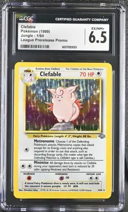 1999 Pokemon Jungle #1 - Clefable PRERELEASE Promo – CGC 6.5 - Image 1