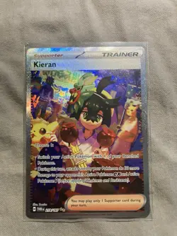 Pokemon Kieran Full Art Trainer Special Illustration Rare Holo 218/167 Sv06 - Image 1