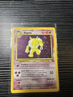 Pokemon TCG Hypno Fossil 8/62 Holo Unlimited Holo Rare LP / NM - Image 1