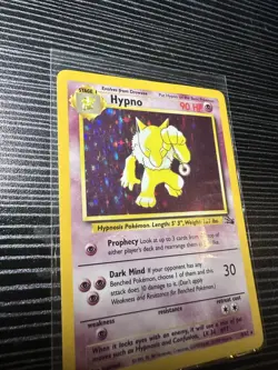 Pokemon TCG Hypno Fossil 8/62 Holo Unlimited Holo Rare LP / NM - Image 4