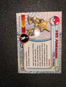 Alakazam - Black Logo - #65 Topps TV - Pokemon TCG - 1999 - Image 2