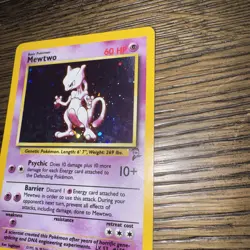 Mewtwo - 10/130 - Unlimited - Pokemon Base Set Holo Rare Near Mint - Image 3