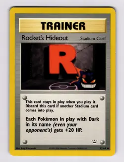 Rocket's Hideout 63/64 Neo Revelation Unlimited Pokemon Keiji Kinebushi Gengar - Image 1