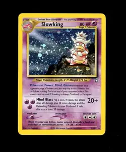 2000 Pokemon NEO GENESIS SLOWKING HOLO (SWIRL) 14/111 RARE! LP - - Image 1
