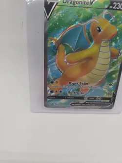 FULL ART Dragonite V ULTRA RARE 076/078 Pokemon GO Holo Foil Holographic - MP - Image 2