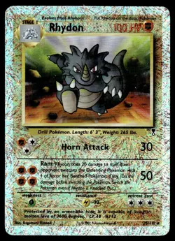 Rhydon Reverse HOLO #35 - Rare - Pokemon Legendary Collection - LP - Image 1