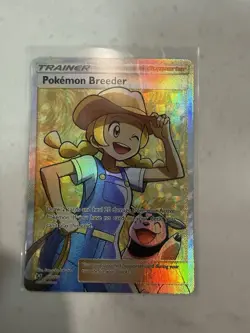 Pokemon Breeder 73/73 Shining Legends Full Art Ultra Rare Holo Trainer - Image 1