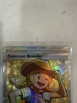 Pokemon Breeder 73/73 Shining Legends Full Art Ultra Rare Holo Trainer - Image 2