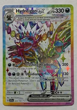 Pokemon Surging Sparks Hydreigon ex 223/191 Ultra Rare NM - Image 1