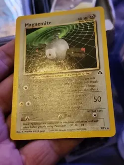 2001 Pokemon TCG Magnemite 7/75 Neo Discovery Unlimited Holo Rare WoTC - Image 4