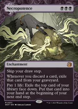 1x Necropotence MTG Wilds of Eldraine: Enchanting Tales NM Magic Regular - Image 1
