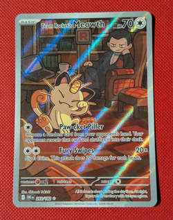 Pokemon TCG - Team Rocket's Meowth - 203/182 IR - Destined Rivals NM - Image 1