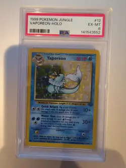 1999 POKEMON JUNGLE #12 VAPOREON-HOLO PSA 6 - Image 1