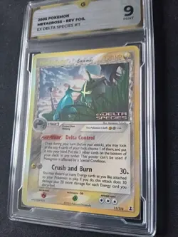 2005 POKEMON EX DELTA SPECIES METAGROSS REVERSE HOLO #11/113 GC 9 NM - Image 2