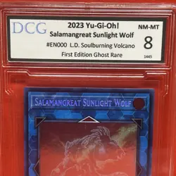Salamangreat Sunlight Wolf LD10-EN000 Ghost Rare 1st Ed DCG 8 Yu-Gi-Oh 2023 - Image 3
