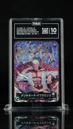Donquixote Doflamingo One Piece Kingdoms Of Intrigue LEADER OP04-019 JP Tag 10! - Image 1