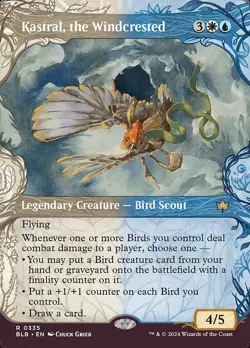 1x Kastral, the Windcrested - Extended Art Showcase NM Eng MTG - Bloomburrow - Image 1
