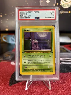 Grimer 1st Ed. 1999 Pokemon Fossil PSA 5 - Image 2