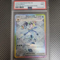 Pokemon TCG Prismatic Evolutions Glaceon EX 150/131 SIR - PSA 9 - Image 1