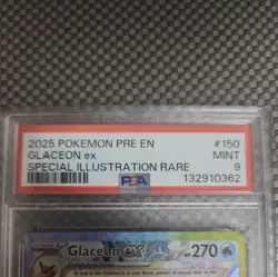Pokemon TCG Prismatic Evolutions Glaceon EX 150/131 SIR - PSA 9 - Image 2
