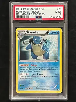 Pokemon Blastoise Holo - Boundaries Crossed - 31/149 - PSA 9 - Image 1