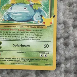 Pokemon Celebrations Venusaur 15/102 Classic Collection Holo Rare NM - Image 4