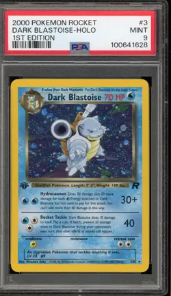 Pokemon Dark Blastoise Team Rocket 1st Edition Holo Rare #3 PSA 9 Mint - Image 1