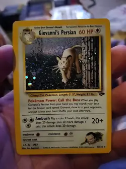 Pokemon TCG Giovanni's Persian 8/132 Gym Challenge Holo Rare Unlimited - Image 1