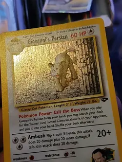 Pokemon TCG Giovanni's Persian 8/132 Gym Challenge Holo Rare Unlimited - Image 3