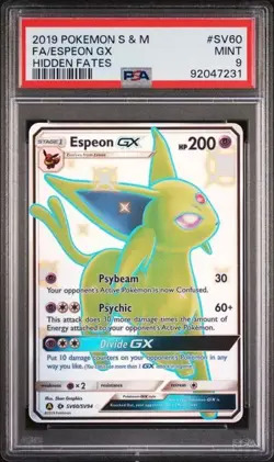 Espeon GX Pokemon Hidden Fates SV60/SV94 PSA 9 - Image 1