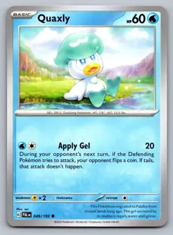 Pokemon TCG SV02: Paldea Evolved Quaxly 049/193 - Image 1