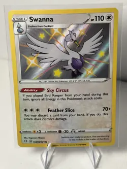 Swanna Shiny Holo Rare Shining Fates: Shiny Vault SV096/SV122 Pokemon TCG - Image 1
